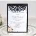 Marriage Invitation Card Celebration Invitation Laser Cut Paper Dark Blue